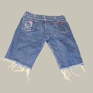Bulwark FR Hello Kitty Denim Shorts Mens 36 Flame Resistant Cut‎ Off Blue Jorts